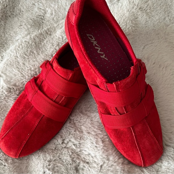 Dkny Shoes Dkny Red Slip On Athletic Shoe Poshmark